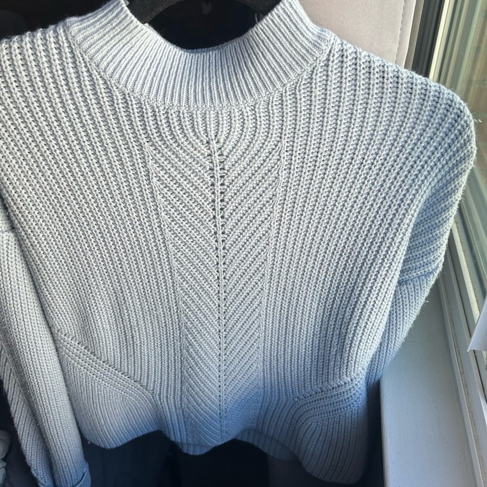 Topshop Light Gray Cowl Neck Sweater